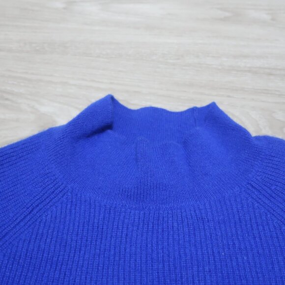 H&M Cashmere Royal Blue Mockneck S EUC - Picture 2 of 5